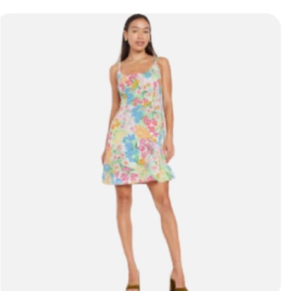 NWT OLD NAVY Womens
Pastel Floral Mini Dress Size
XXL Petite Linen Blend
Summer